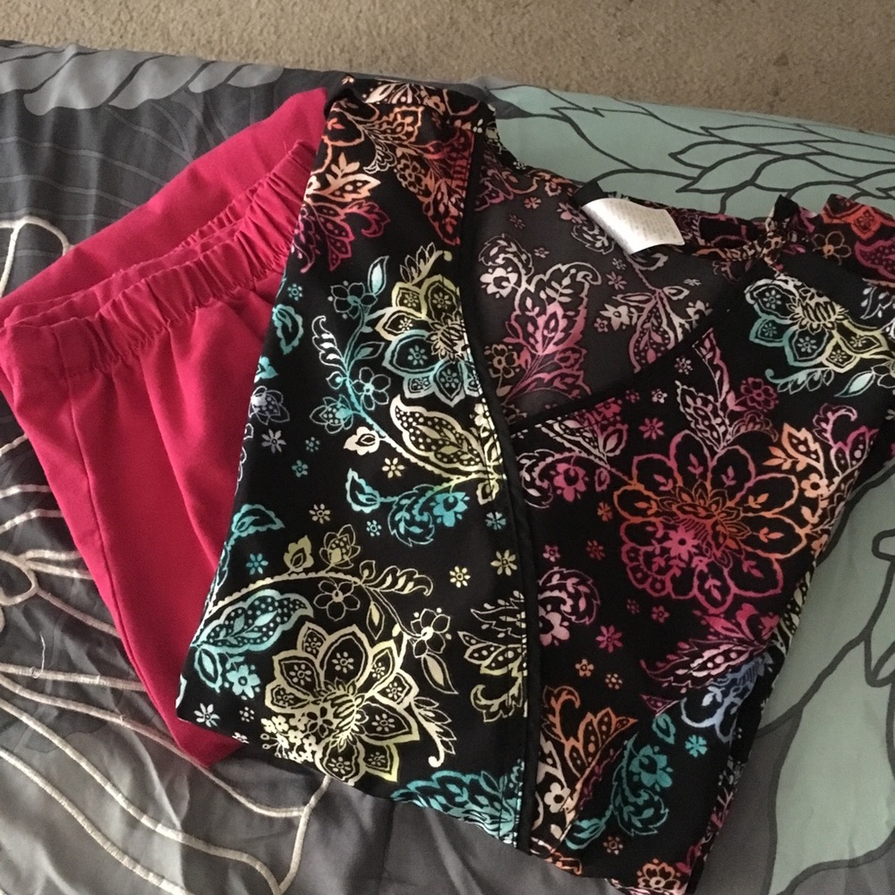 Scrub top and pants